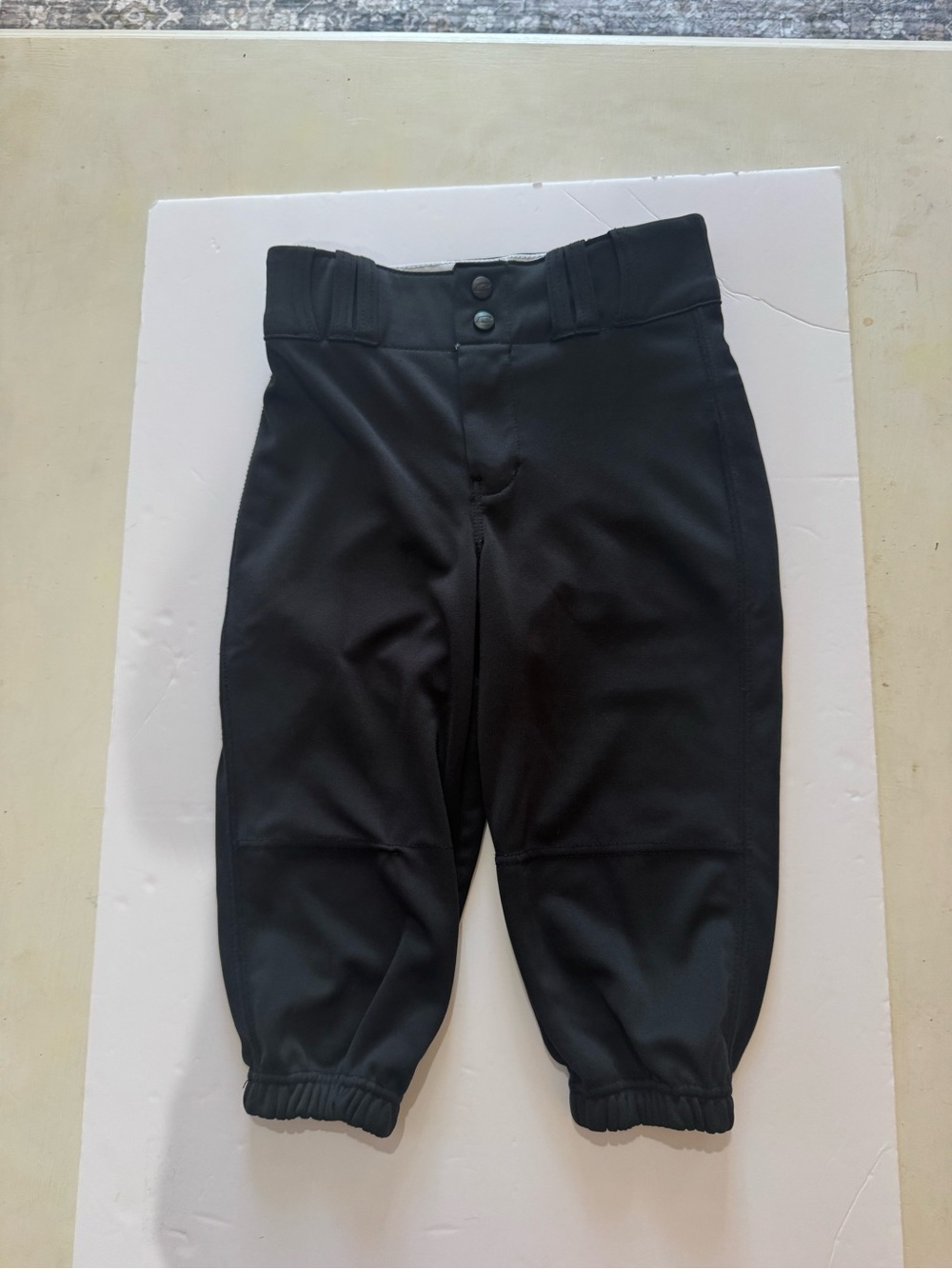 Kids Elastic-Cuff Black Jogger Sweatpants